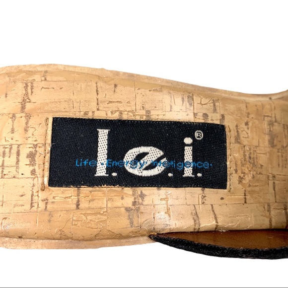 Vintage LEI 90s Y2K Chunky Heel Platform Slides 7 - Picture 14 of 16